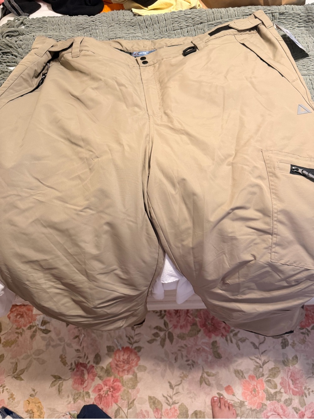 Men's Tan Outdoor Snow Pants